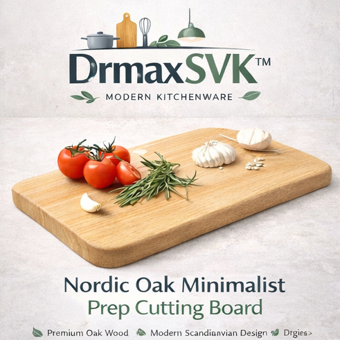 DrmaxSVK™ Nordic Oak Minimalist Prep Cutting Board