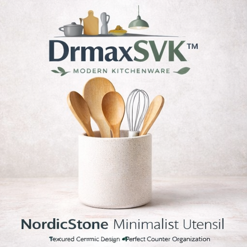 DrmaxSVK™ NordicStone Minimalist Utensil Holder